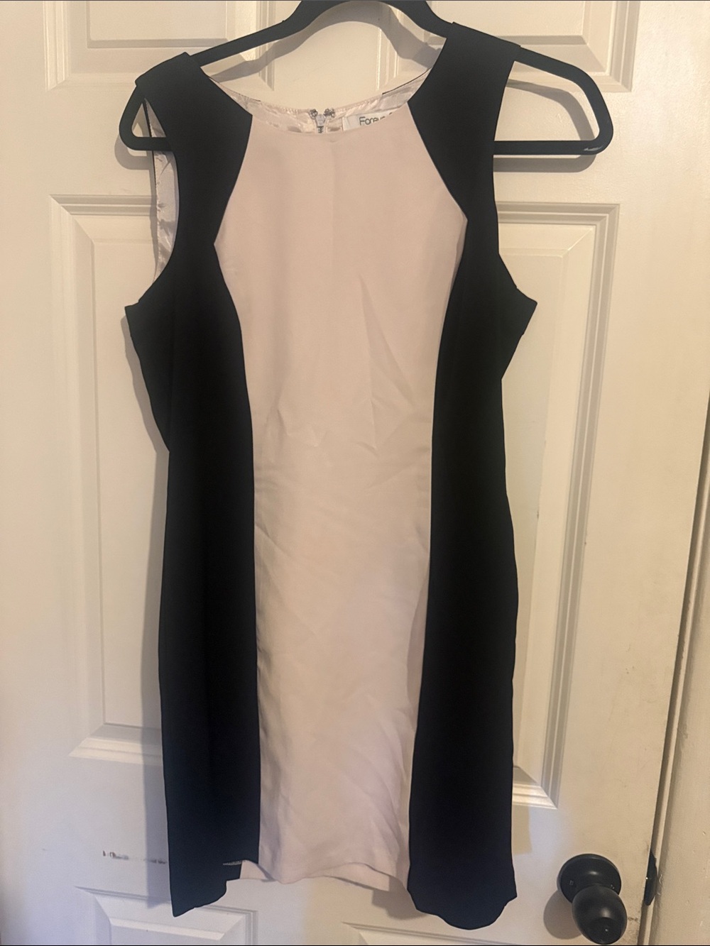 Forever 21 Black and White Colorblock Mini Dress